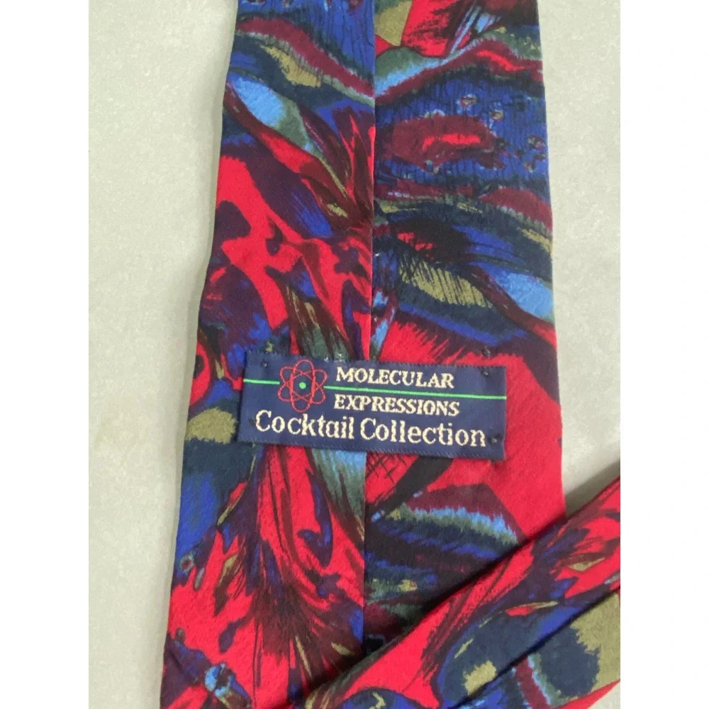 Stonehenge Mens Tie Bloody Mary Cocktail Collection Silk Artsy‎ Red Blue 57x4